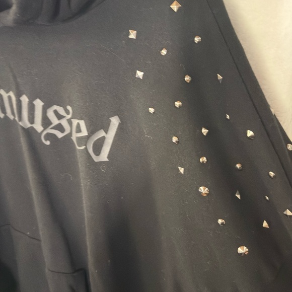 Torrid Unamused Relaxed Fit Cozy Fleece Studded Hoodie - Picture 5 of 10